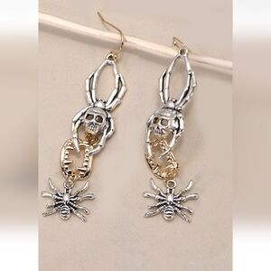 Halloween Spider Drop Earrings